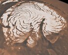 Nothern ice cap of Mars (Image source: NASA/JPL Caltech/MSSS with edits)