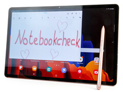The Galaxy Tab S7+ with the S Pen.