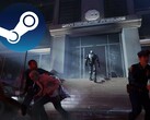 RoboCop: Rogue City is set between the events of RoboCop 2 and RoboCop 3 movies. Screenshot of the game with Steam logo over it. (Image source: Nacon/Teyon, edited)