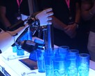 Optimus poured beer with human assistance (Image source: Tesla)