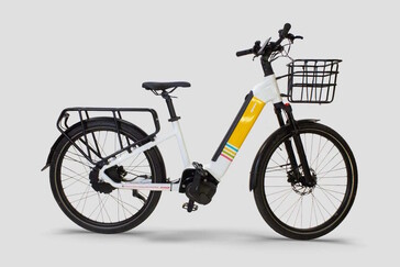 There is a luggage rack and a bike basket