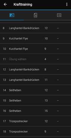 Generally, automatic recognition works well. However, 11, 12, and 13 were shoulder presses, instead of bench presses.