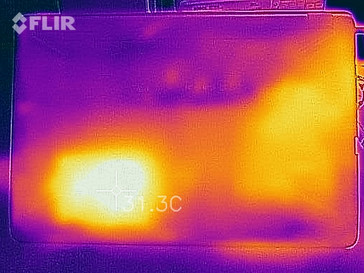 Heat map, idle (underside)