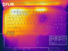 Heat distribution in the stress test with The Witcher 3 (upper side)