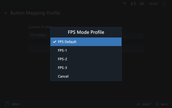 Four different profiles can be selected for FPS mode