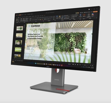 Front view of the Lenovo P27UL OLED monitor.