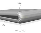 A recent patent application from Samsung shows a smartphone that can fold over itself. (Source: Samsung patent)