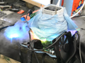 Elmor's liquid helium cooling setup for the Core i9-10900K. (Source: ElmorLabs on YouTube)