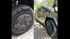 The new Cybertruck Core Wheels with all-season Pirellis (Image source: COC)