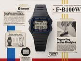 Casio’s new F-B100W watches bring Bluetooth and step tracking to the classic F-91W design