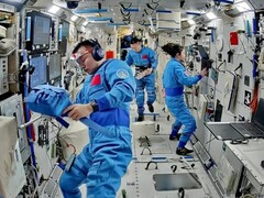 Some Chinese astronauts on Chinese Tiangong Space Station (Image source: China Manned Space Agency; cropped)