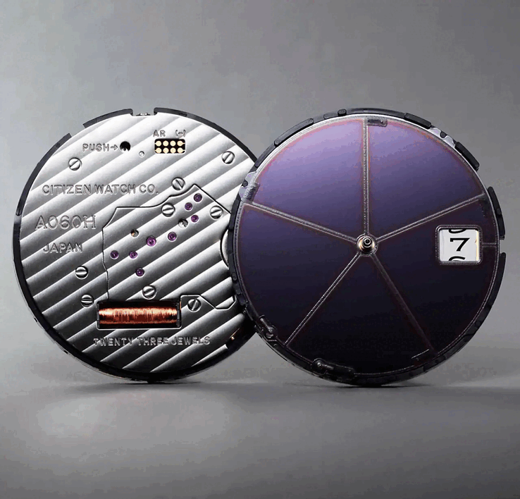 Powered by Citizen’s high-accuracy Caliber A060 Eco-Drive movement.