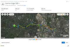 Garmin Edge 500: overall route