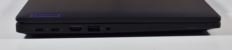 left: 2x Thunderbolt 4, HDMI, USB-A 3.2 Gen 1, 3.5mm Audio