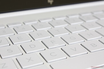 The gray font contrasts poorly with the silver keycaps unlike on most other laptops where black is the predominant color