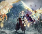 Nioh 2 screenshot with flaming magical bird and female fighter in the foreground