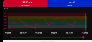 Heart rate measurement on the Polar H10 chest strap