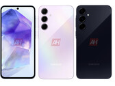 The Galaxy A55 has leaked in three colours so far. (Image source: Android Headlines)