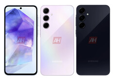 The Galaxy A55 has leaked in three colours so far. (Image source: Android Headlines)