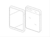 Samsung's alleged rollable phone is said to expand vertically as seen in reported patent filing. (Image source: DomoAI and xleaks7)