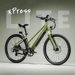 The Lectric XPress Lite e-bike in pine green colorway