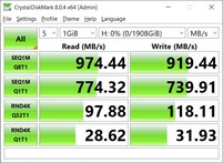 Front USB-C (Alienware 13, MAC): Crystaldiskmark 8
