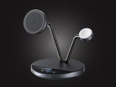 Anker’s 3-in-1 MagGo AirCool Wireless Charging Station (pictured) could launch in September 2025. (Image source: Wireless Power Consortium)