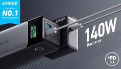 The 737 power bank can be recharged with up to 140 watts (Image source: Anker)