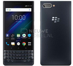 Leaked press render of BlackBerry KEY2 LE in blue (Source: Nieuwemobiel)