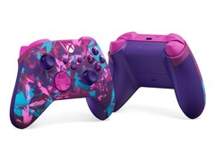 The Heart Breaker Special Edition Xbox Wireless Controller features vibrant pinks, purples, and blue hues. (Image source: Xbox)