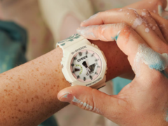 The Casio G-Shock GA2100CROCS25-7 (pictured) has a custom Crocs logo on the dial. (Image source: Casio)