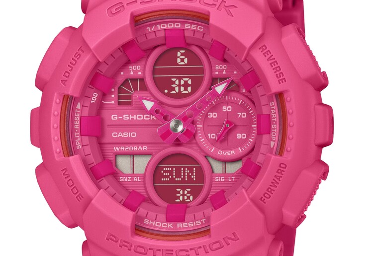 The Pink Ribbon model GMDS5610PK-4 G-Shock watch comes in a pink matching that used by the BCRF in its logo. (Image source: Casio)