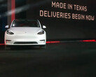 Elon Musk at the Giga Texas Cyber Rodeo (image: Tesla/YT)