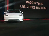 Elon Musk at the Giga Texas Cyber Rodeo (image: Tesla/YT)