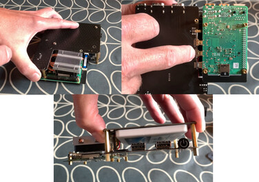 A look at the inside of the DeskPi Pro. (Image source: leepsvideo via CNX Software)
