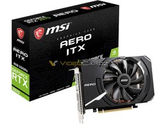 The MSI RTX 2070 Aero ITX card is mostly a vanilla RTX 2070 SKU with a few connectors missing. (Source: VideoCarz)