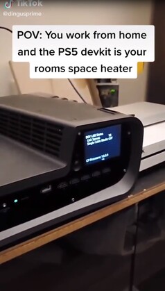 PS5 devkit. (Image source: TikTok/@dingusprime)