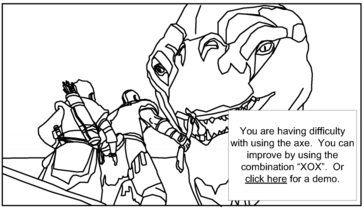 The system can also offer tips to complete a difficult level. (Image Source: Sony patent)