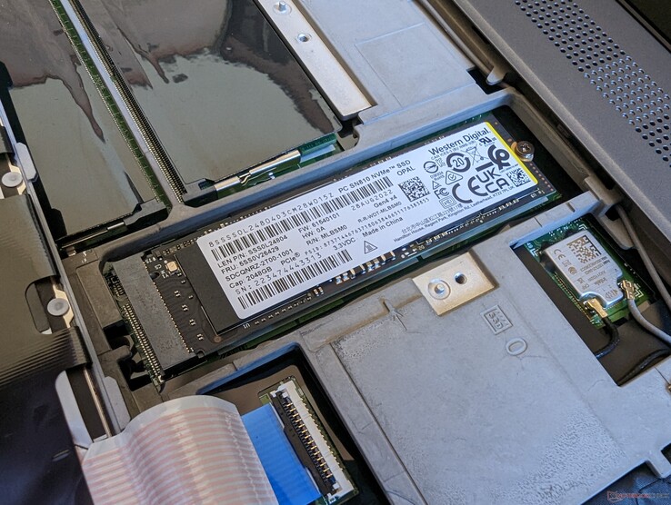 Primary M.2 SSD slot sits underneath the removable keyboard