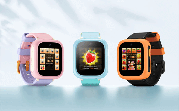 The TCL Kids Watch K5 is available in Dawn Pink, Sky Blue, and Meteor Orange.