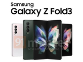 A new Z Fold3 render. (Source: 91Mobiles)