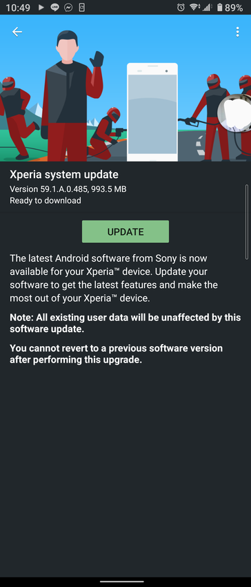 Sony Xperia 10 II Android 11 update (Image via XDA Developers)