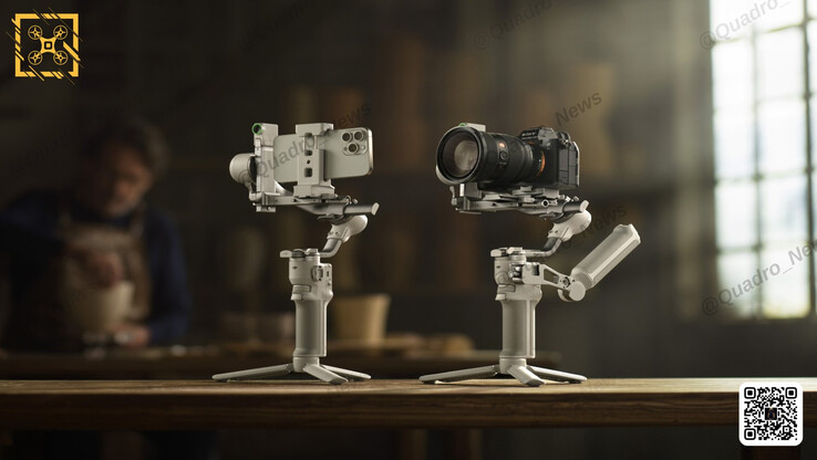 The Osmo Mobile 7 looks to be compatible with the RS 4 Mini's new Intelligent Tracking module, left to right. (Image source: via Igor Bogdanov)