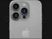 A render of what the rumored 'Titan Gray' iPhone 15 Pro could look like. (Source: 9to5Mac)