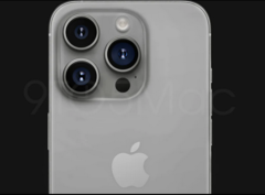 A render of what the rumored &#039;Titan Gray&#039; iPhone 15 Pro could look like. (Source: 9to5Mac)
