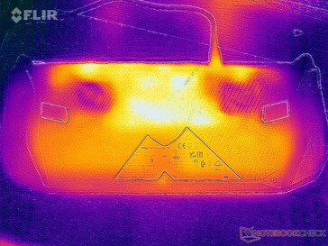 Surface temperatures stress test (rear)