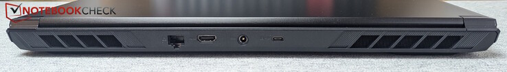 Rear: USB-C 3.2 (10 Gbps, DisplayPort 1.4a), AC, HDMI 2.1, LAN