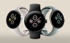 The Pixel Watch 2 in three of its four colour combinations. (Image source: @evleaks)