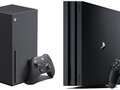 The Xbox Series X is unsurprisingly much quieter than the PS4 Pro. (Image source: Microsoft/Sony - edited)