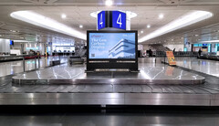 75-inch e-paper at the airport.